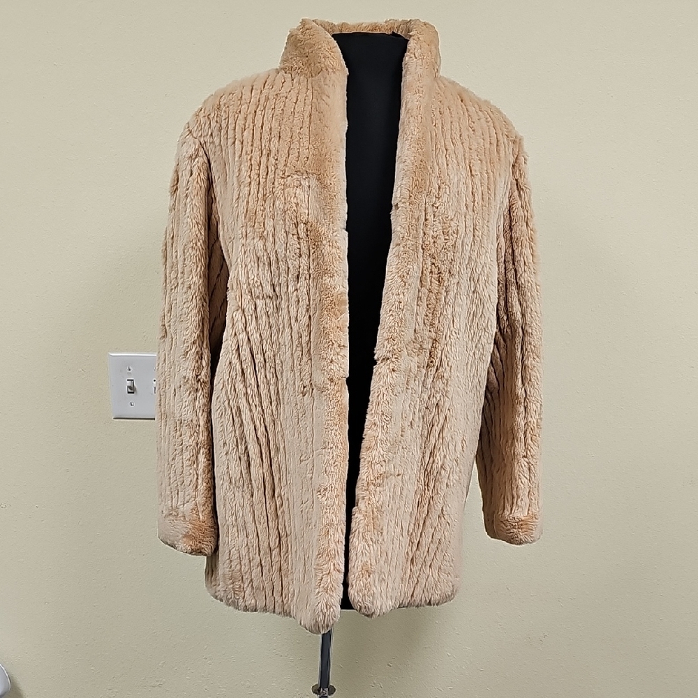 Oscar de la Renta Beige Mink Teddy Jacket